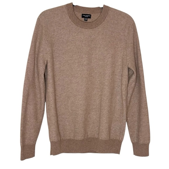 Club Monaco Women's Tan Neutral Cashmere Crew Neck Sweater-Size Small - Picture 1 of 10